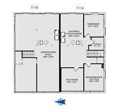 7116 & 7114 Basement Floor Plan