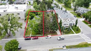 Aerial view of properties - 100' frontage by 180' deep approx. 18000 sqft