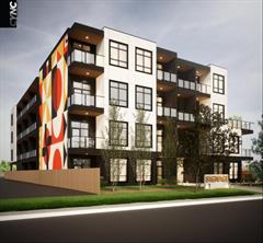 Proposed 49 unit deveopment with Downtown Calgary views from upper floors