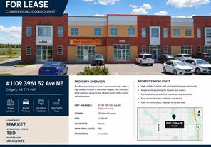 1109, 3961 52 Avenue NE For Lease