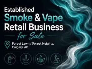 Well-established smoke and vape retail business for sale in Calgary's Forest Lawn area. Operating...